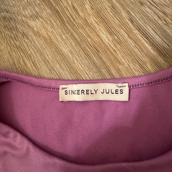 purple fitted crop top - Picture 2 of 3